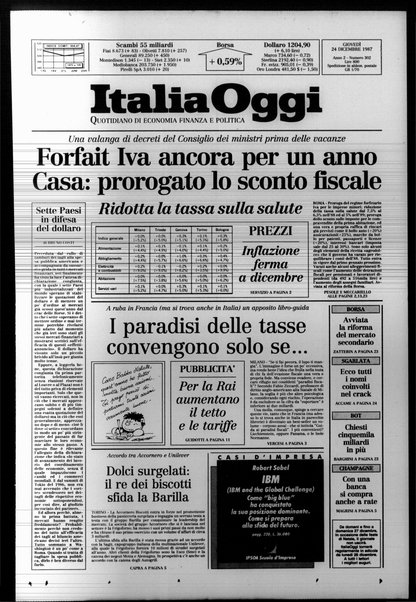 Italia oggi : quotidiano di economia finanza e politica